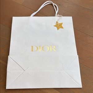Dior Elegant White and Gold Tote